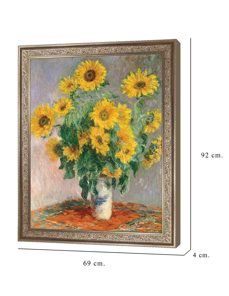 Cuadro decorativo Monet – Girasoles de Portfolio Arts Group técnica mixta 2