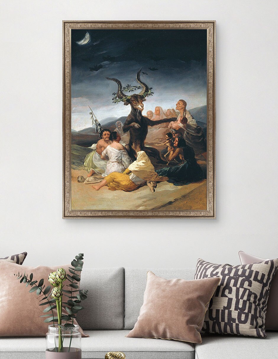 Cuadro decorativo Arte del aquelarre de Franciso de Goya técnica mixta 2