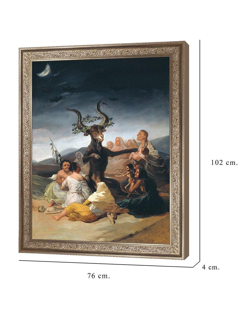 Cuadro decorativo Arte del aquelarre de Franciso de Goya técnica mixta 8