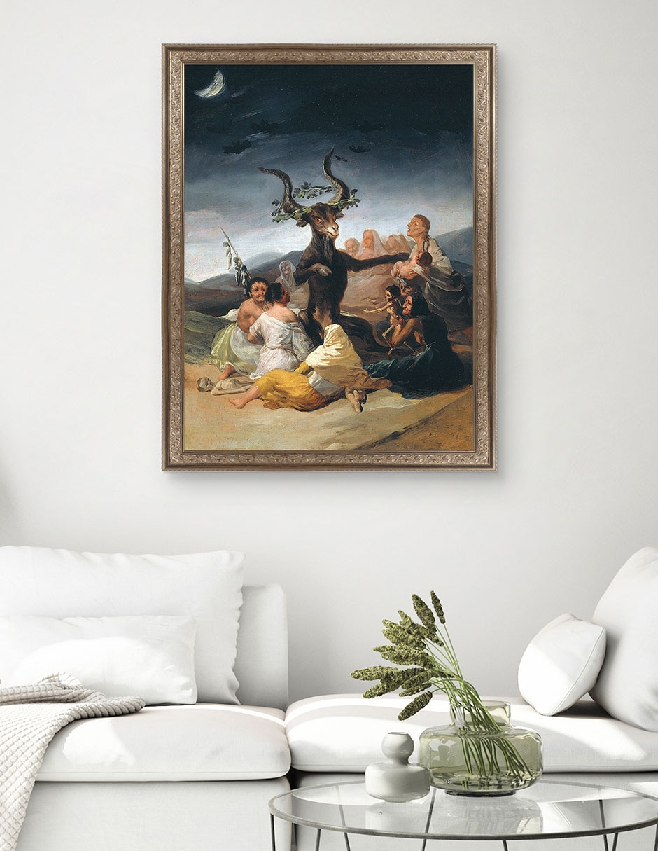 Cuadro decorativo Arte del aquelarre de Franciso de Goya técnica mixta 3