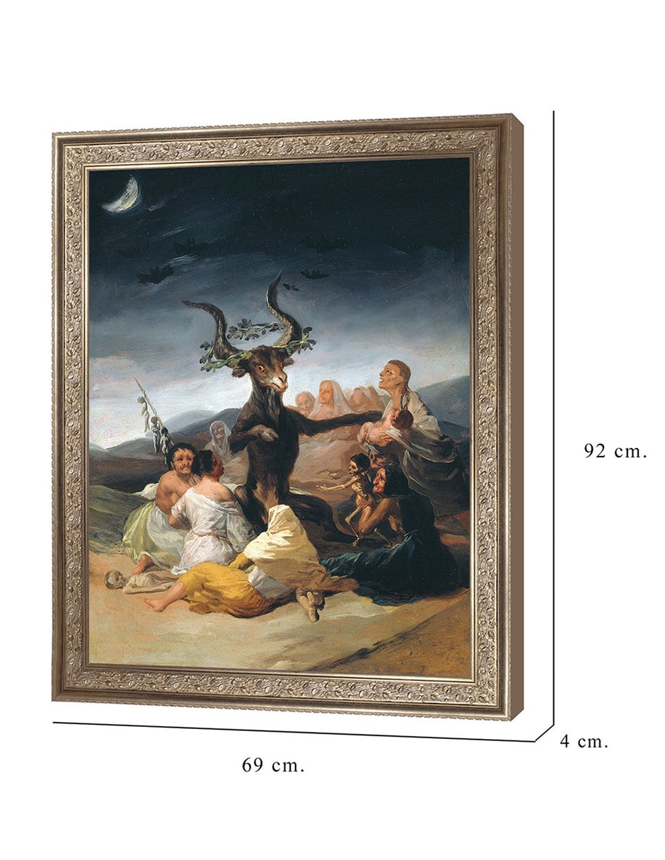 Cuadro decorativo Arte del aquelarre de Franciso de Goya técnica mixta 2