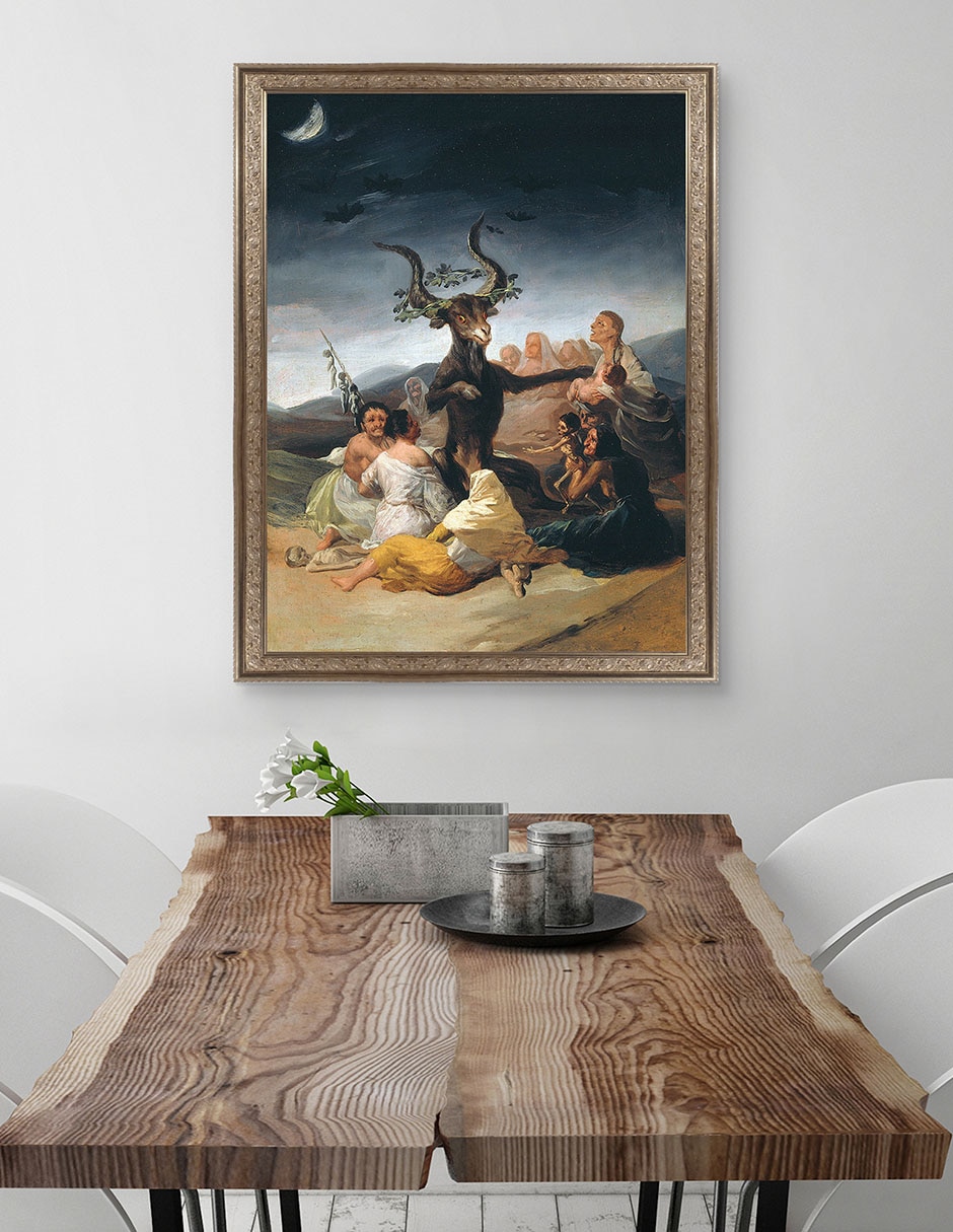 Cuadro decorativo Arte del aquelarre de Franciso de Goya técnica mixta 4