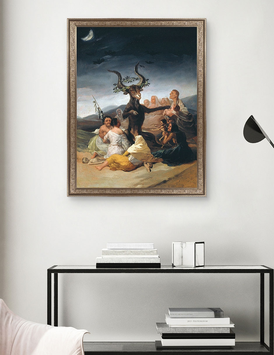 Cuadro decorativo Arte del aquelarre de Franciso de Goya técnica mixta 5