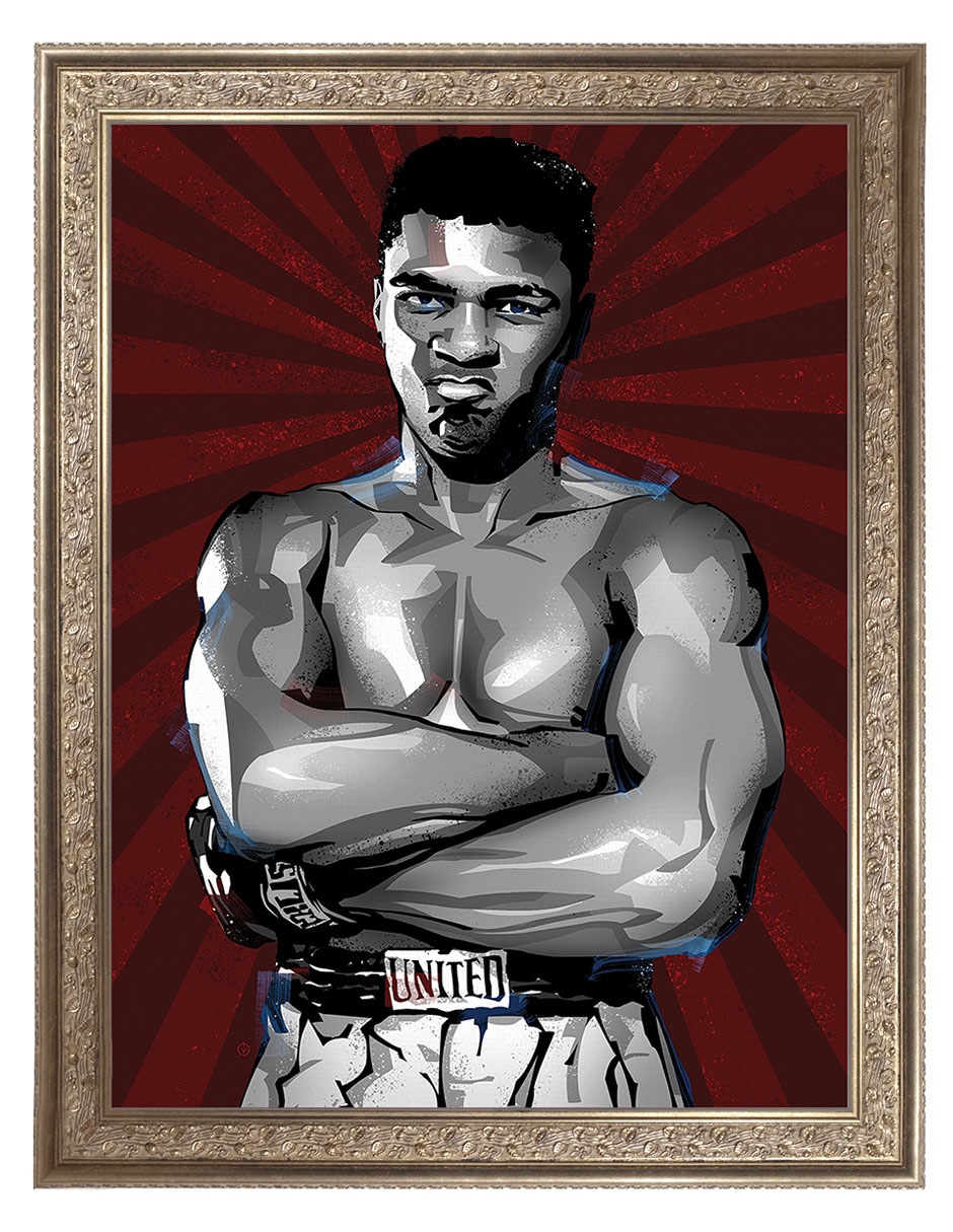 Cuadro decorativo El mejor boxeador de todos los tiempos de Nikita Abakumov técnica mixta Cuadro decorativo El mejor boxeador de todos los tiempos de Nikita Abakumov técnica mixta