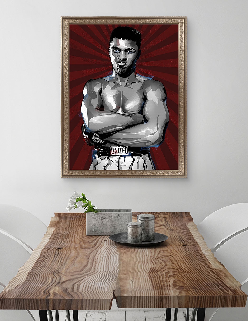 Cuadro decorativo El mejor boxeador de todos los tiempos de Nikita Abakumov técnica mixta 4