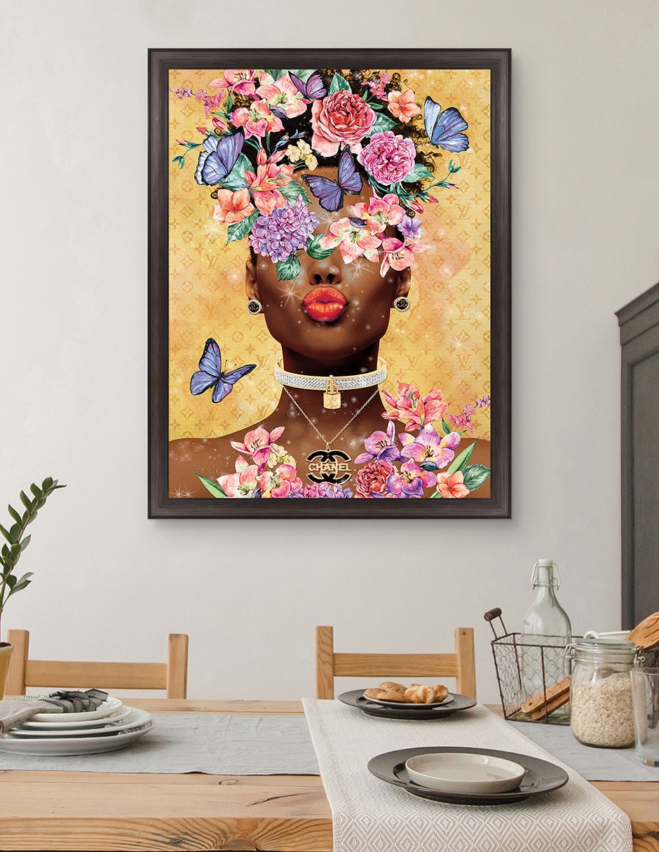 Cuadro decorativo Beso de dama mariposa de Willow Brook Fine Art técnica mixta 3