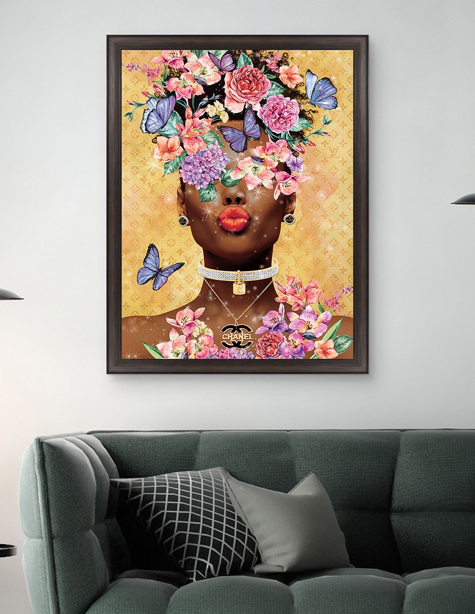 Cuadro decorativo Beso de dama mariposa de Willow Brook Fine Art técnica mixta 4