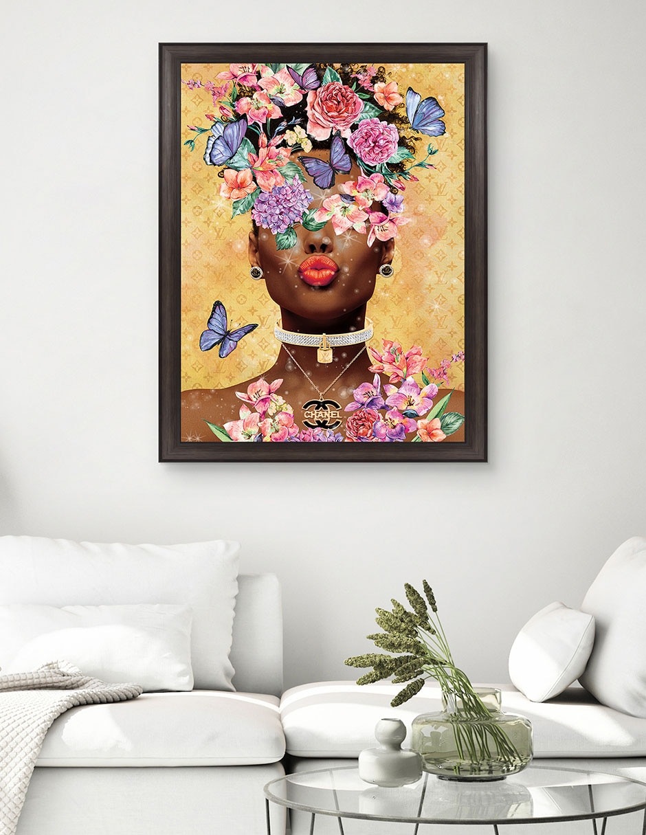 Cuadro decorativo Beso de dama mariposa de Willow Brook Fine Art técnica mixta 3