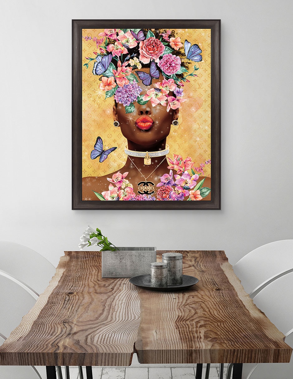 Cuadro decorativo Beso de dama mariposa de Willow Brook Fine Art técnica mixta 4
