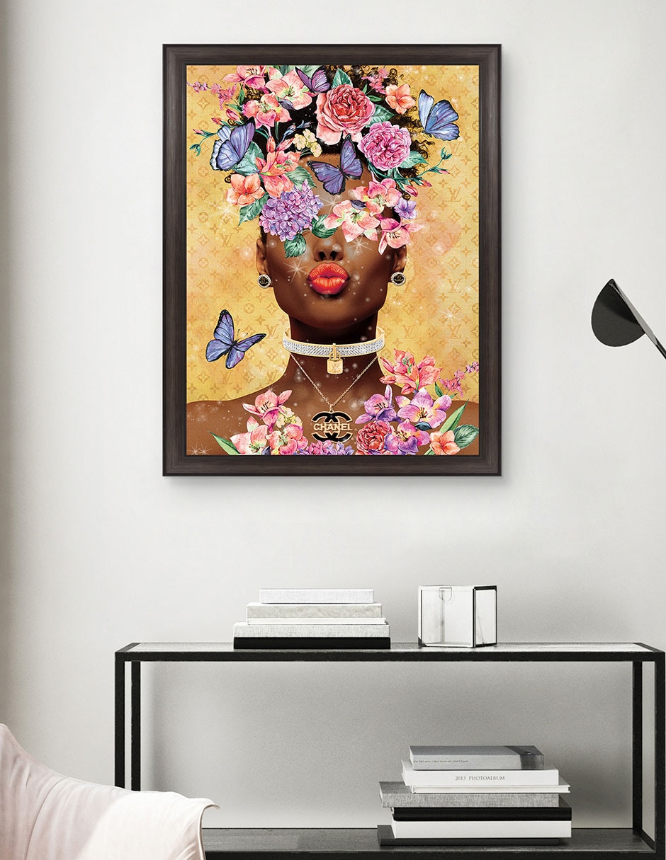 Cuadro decorativo Beso de dama mariposa de Willow Brook Fine Art técnica mixta 5