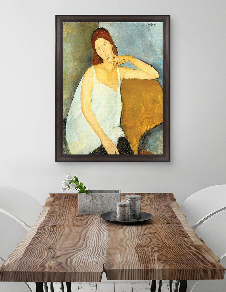 Cuadro decorativo Jeanne Hébuterne (1898-1920) arte mural de Amedeo Modigliani técnica mixta 3