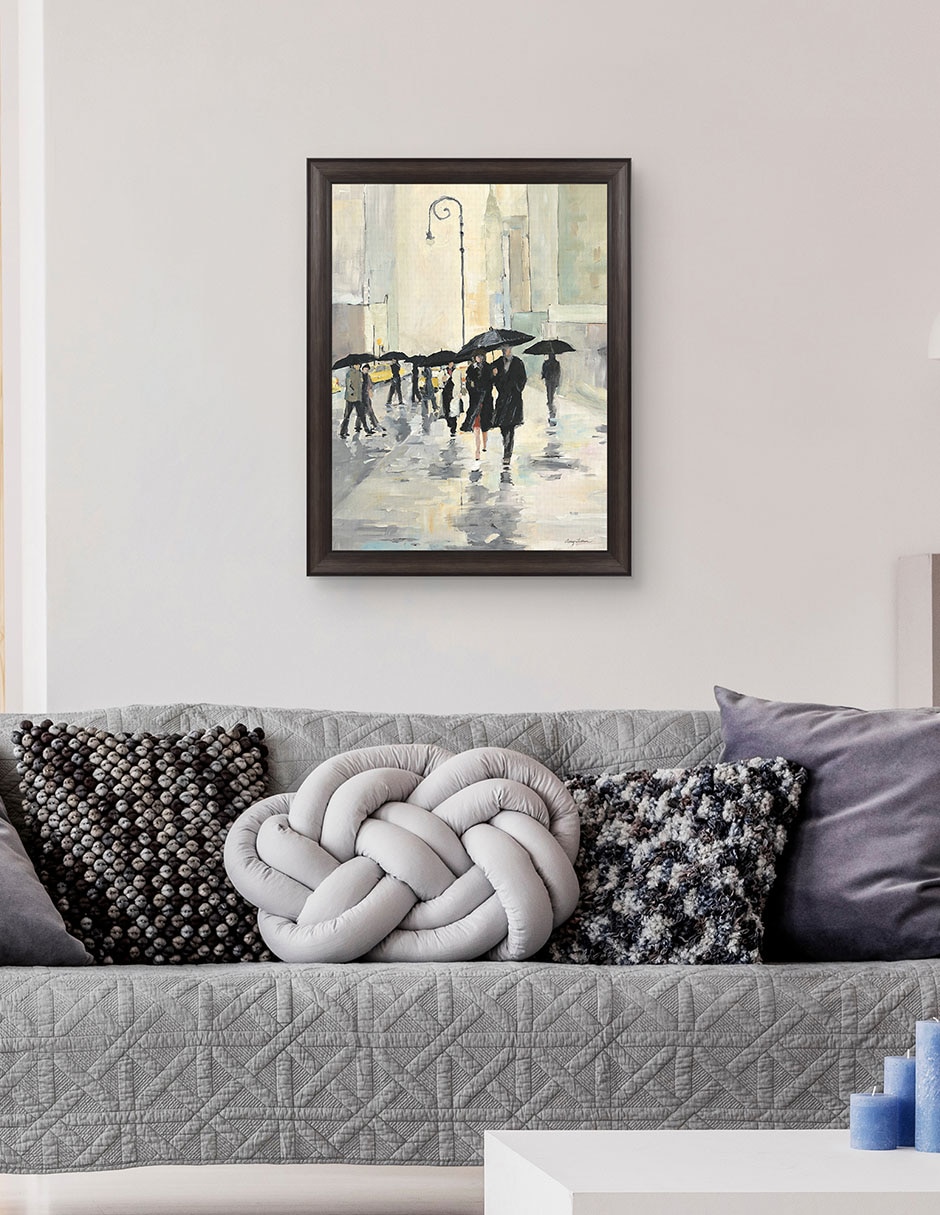 Cuadro decorativo Ciudad bajo la lluvia de Avery Tillmon técnica mixta 5