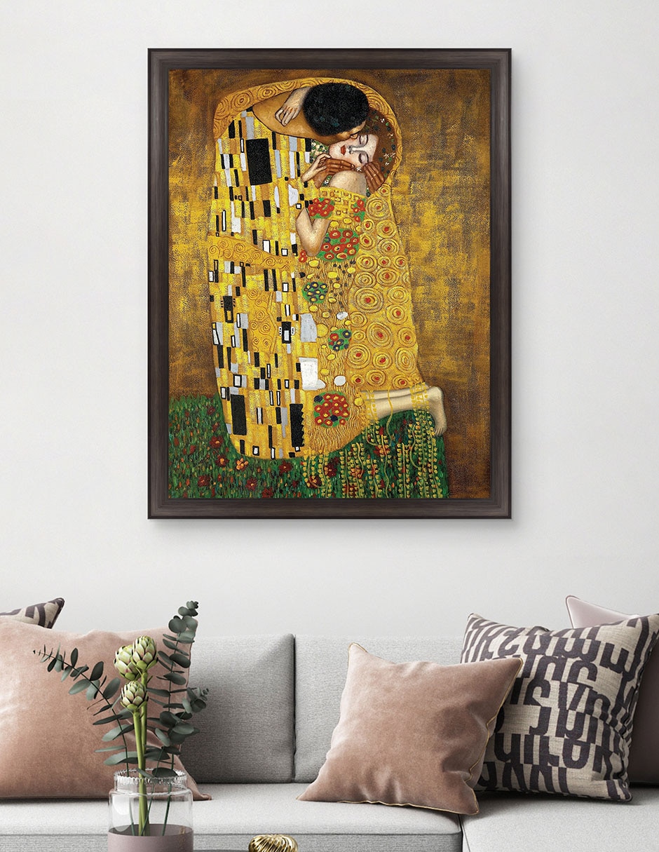 Cuadro decorativo Beso eterno de Gustav Klimt técnica mixta 3