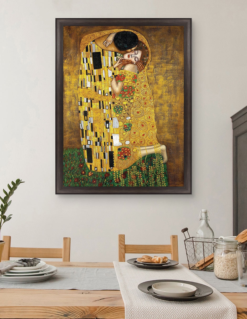 Cuadro decorativo Beso eterno de Gustav Klimt técnica mixta 4