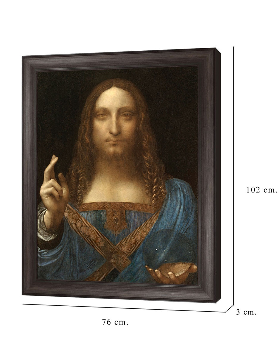 Cuadro decorativo Salvador del mundo de Leonardo Da Vinci técnica mixta 8