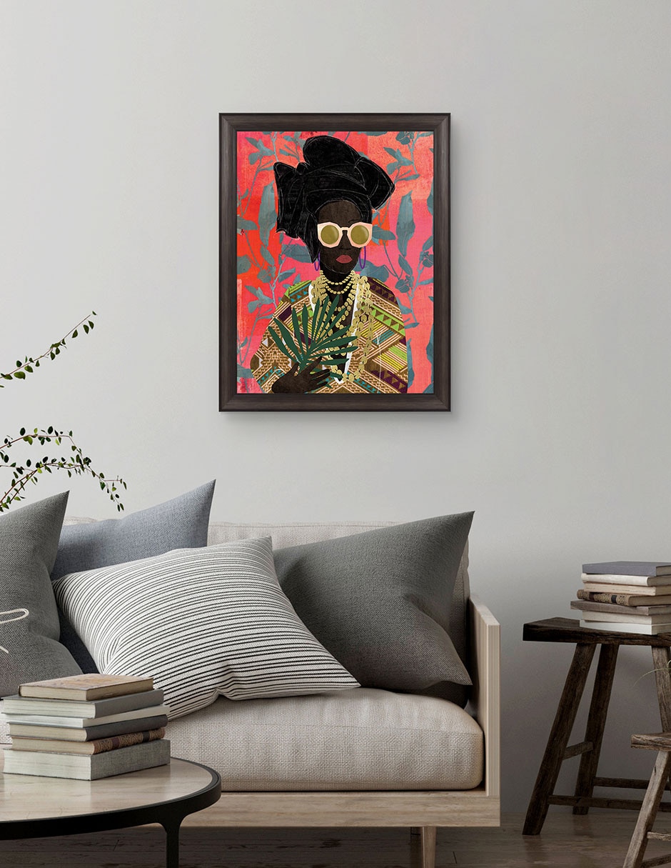 Cuadro decorativo Mujer moderna con turbante de Nikki Chu técnica mixta 3