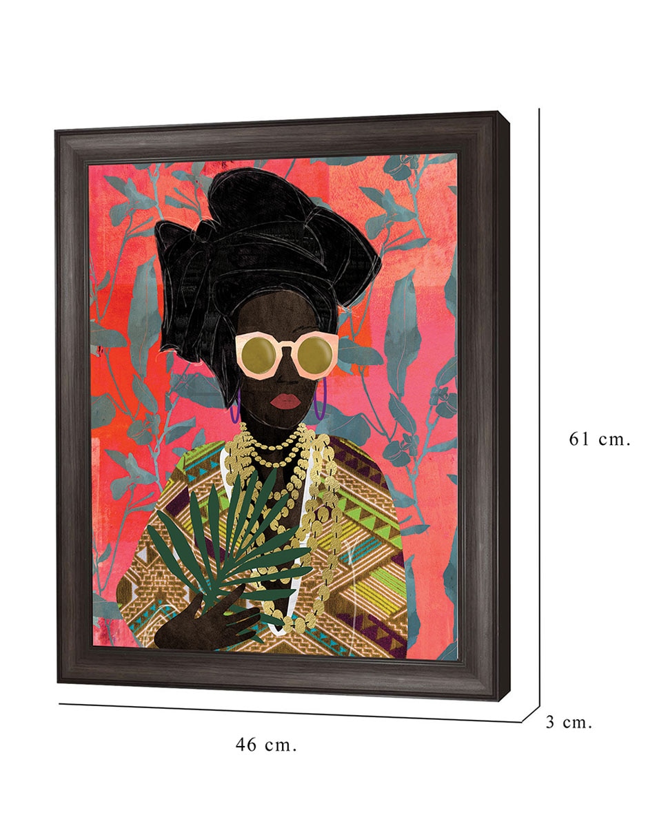 Cuadro decorativo Mujer moderna con turbante de Nikki Chu técnica mixta 2