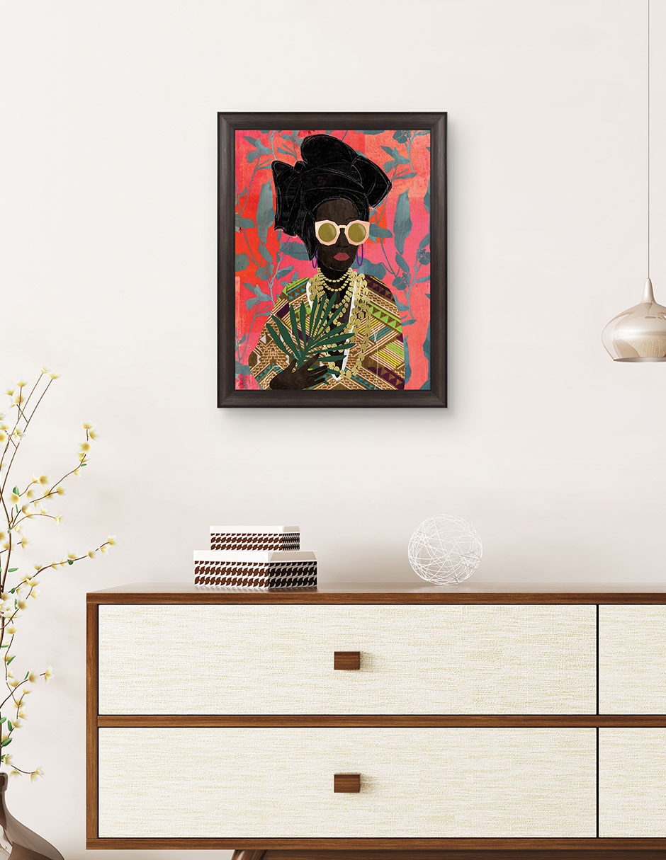 Cuadro decorativo Mujer moderna con turbante de Nikki Chu técnica mixta 4
