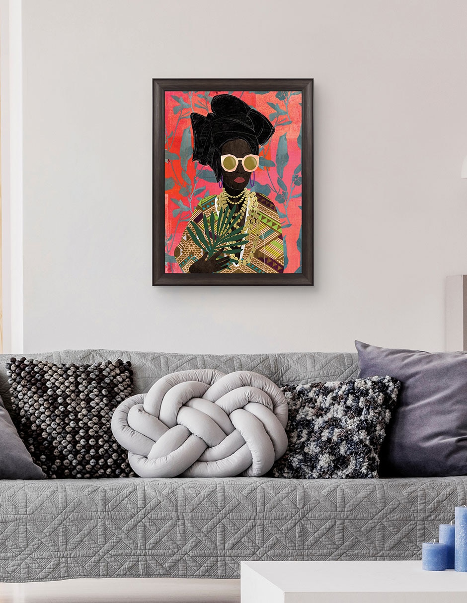 Cuadro decorativo Mujer moderna con turbante de Nikki Chu técnica mixta 5