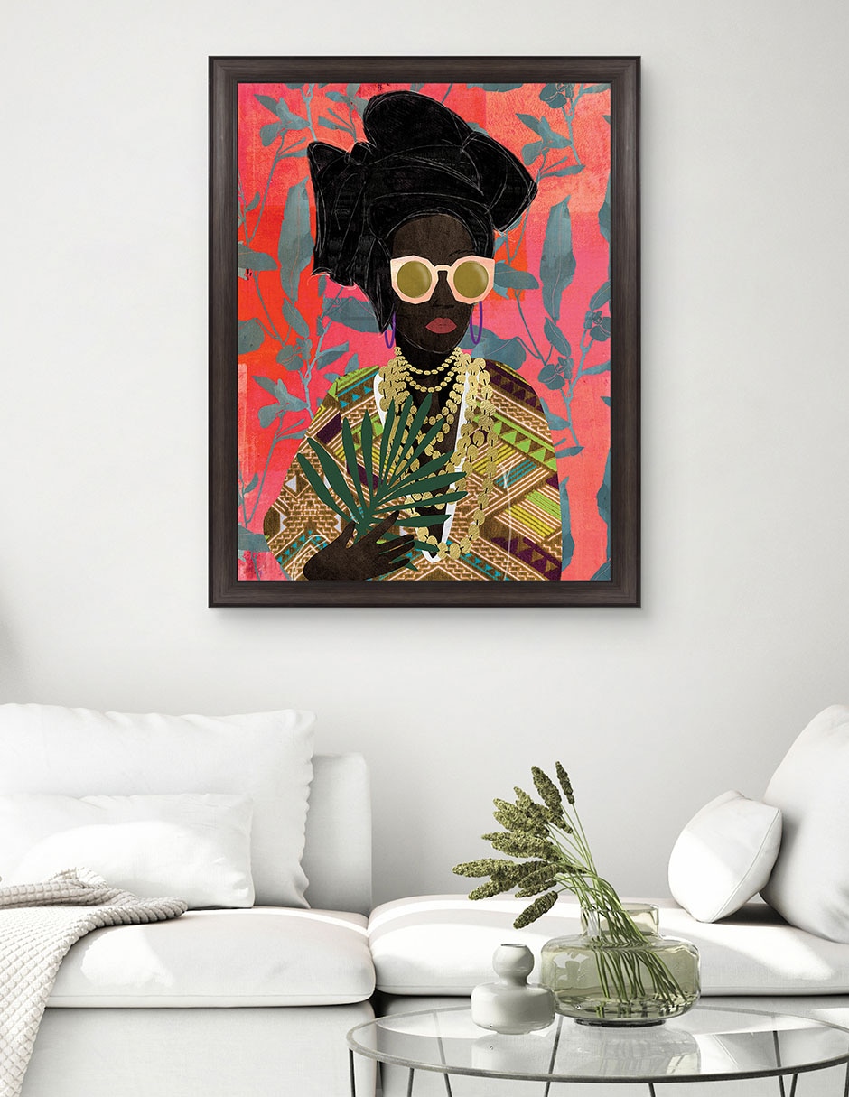 Cuadro decorativo Mujer moderna con turbante de Nikki Chu técnica mixta 2