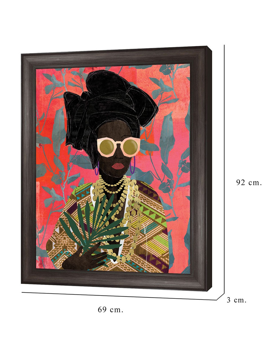 Cuadro decorativo Mujer moderna con turbante de Nikki Chu técnica mixta 8