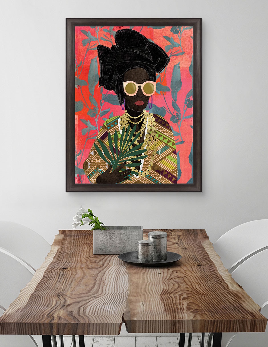 Cuadro decorativo Mujer moderna con turbante de Nikki Chu técnica mixta 3