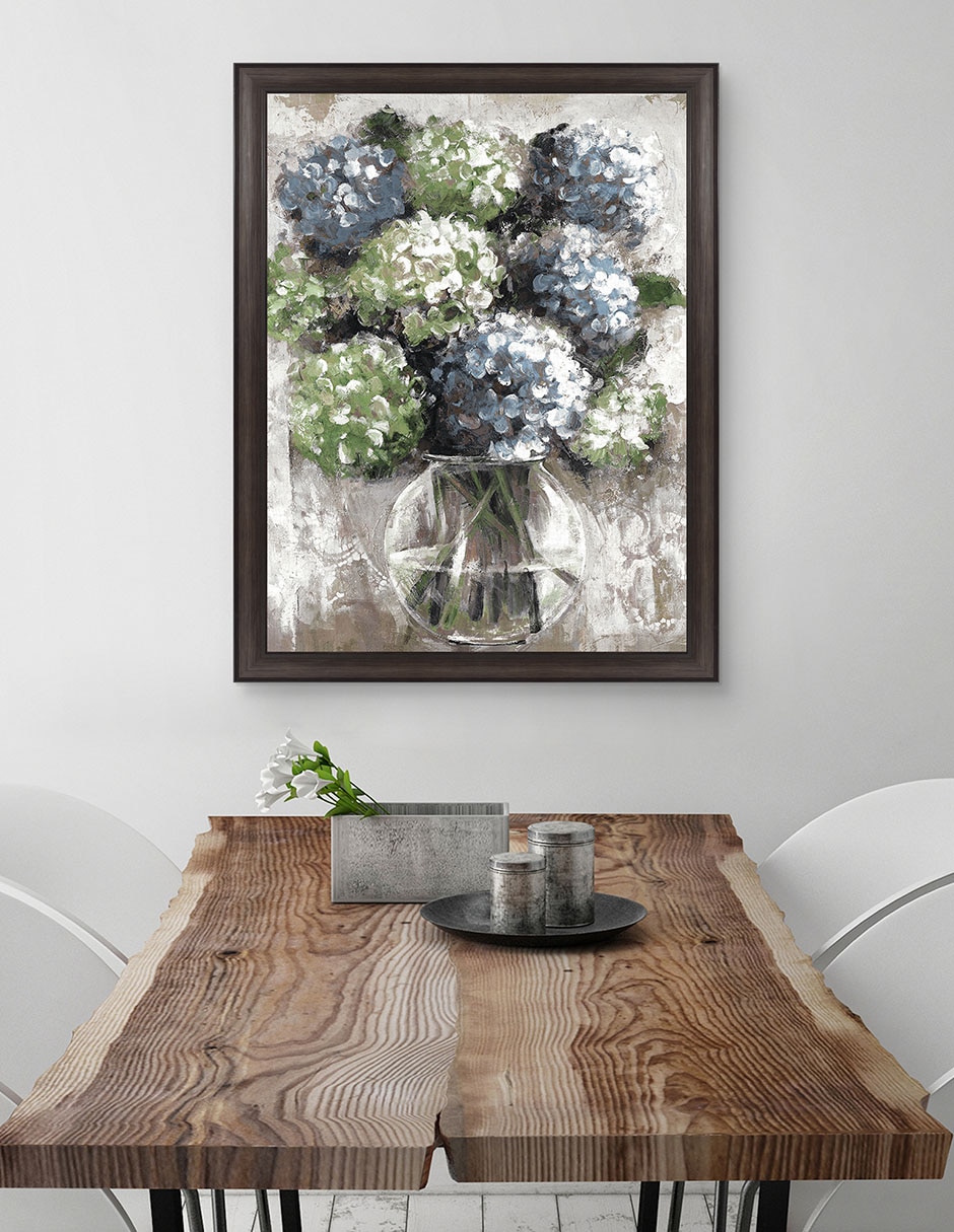 Cuadro decorativo Estudio de hortensias azules de Sandy Doonan técnica mixta 4