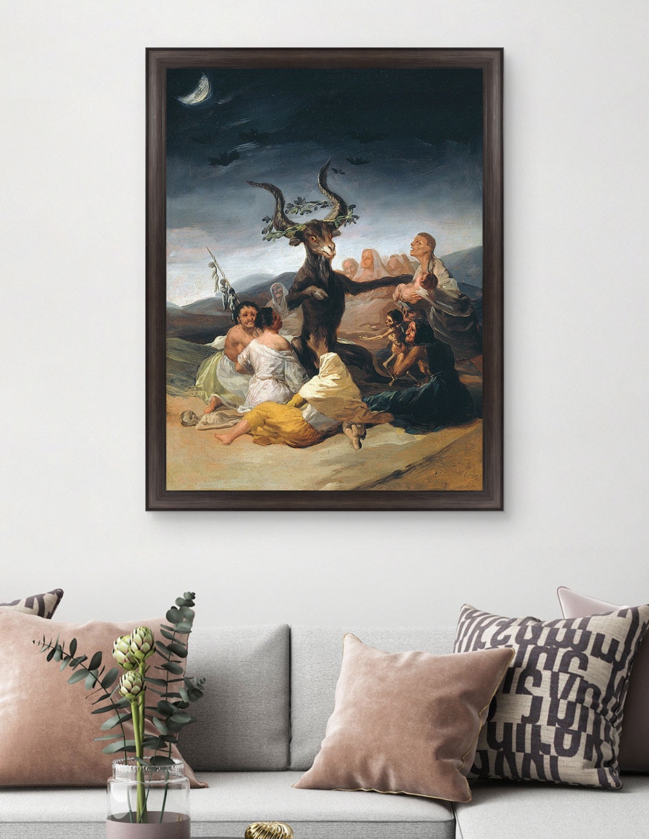 Cuadro decorativo Arte del aquelarre de Franciso de Goya técnica mixta 2