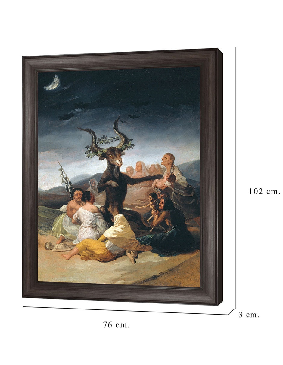 Cuadro decorativo Arte del aquelarre de Franciso de Goya técnica mixta 8