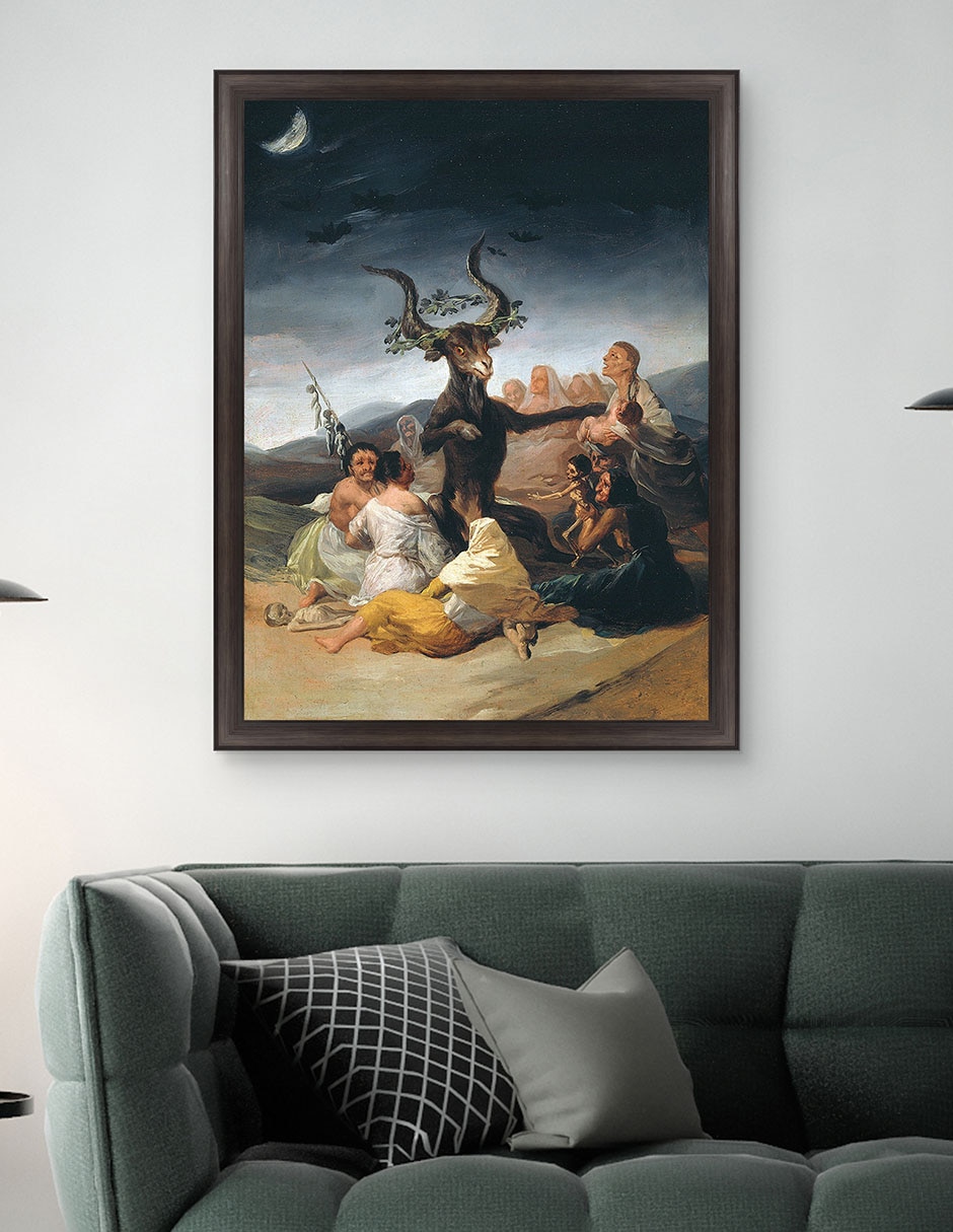 Cuadro decorativo Arte del aquelarre de Franciso de Goya técnica mixta 4