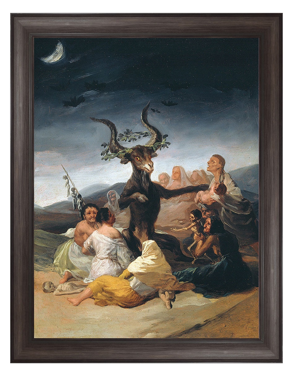 Cuadro decorativo Arte del aquelarre de Franciso de Goya técnica mixta