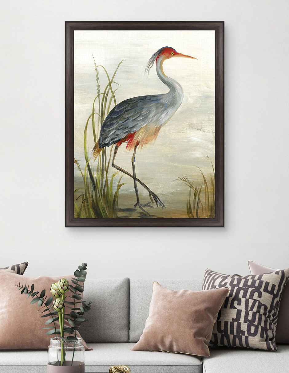 Cuadro decorativo Garza gris de Aimee Wilson técnica mixta 2