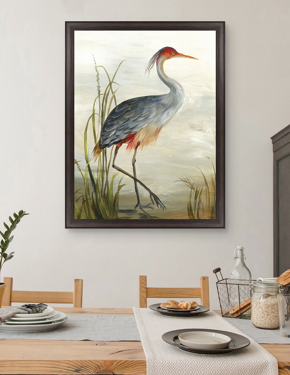 Cuadro decorativo Garza gris de Aimee Wilson técnica mixta 3