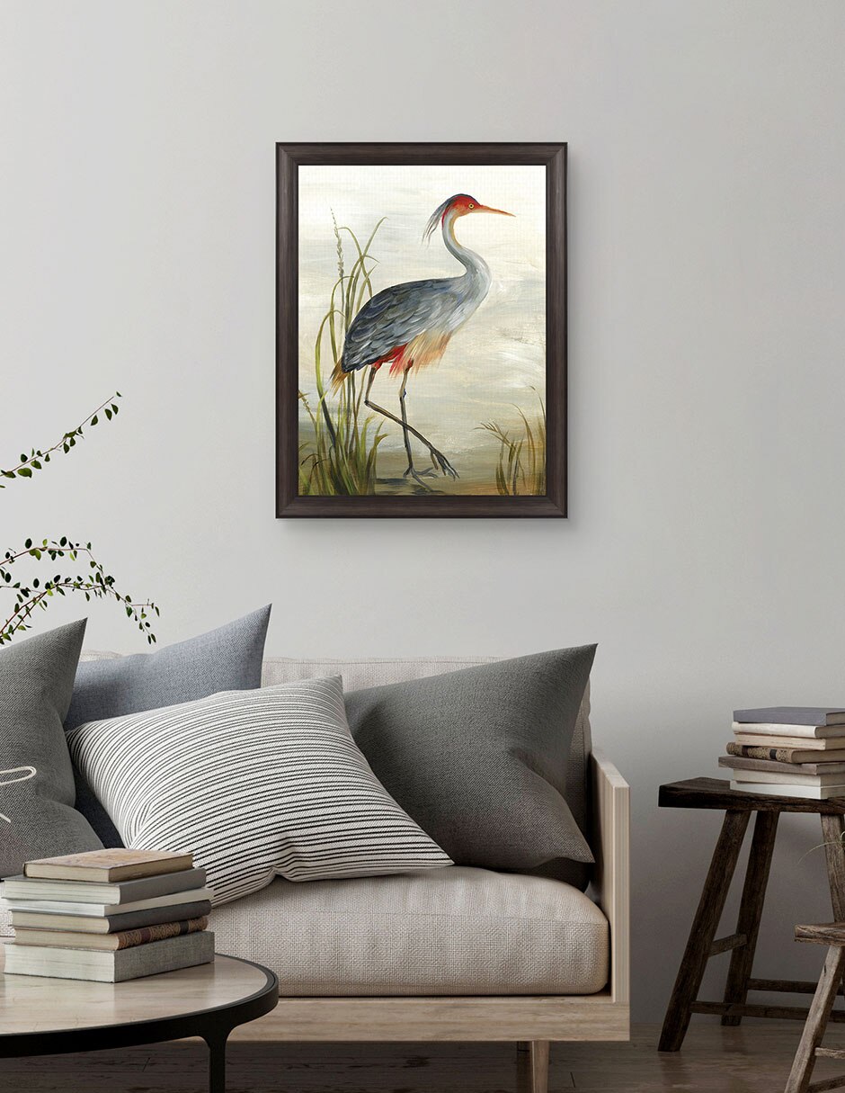Cuadro decorativo Garza gris de Aimee Wilson técnica mixta 3