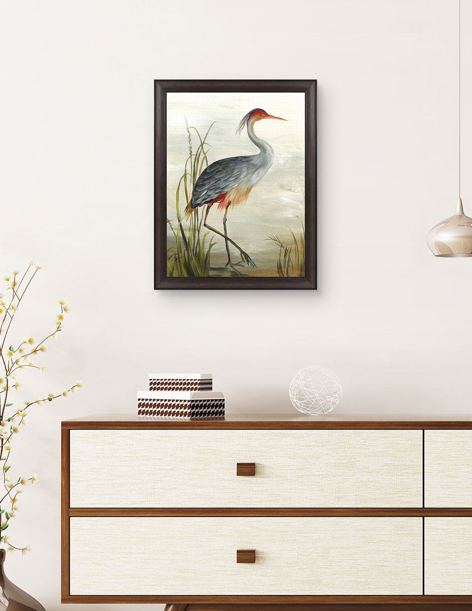 Cuadro decorativo Garza gris de Aimee Wilson técnica mixta 4