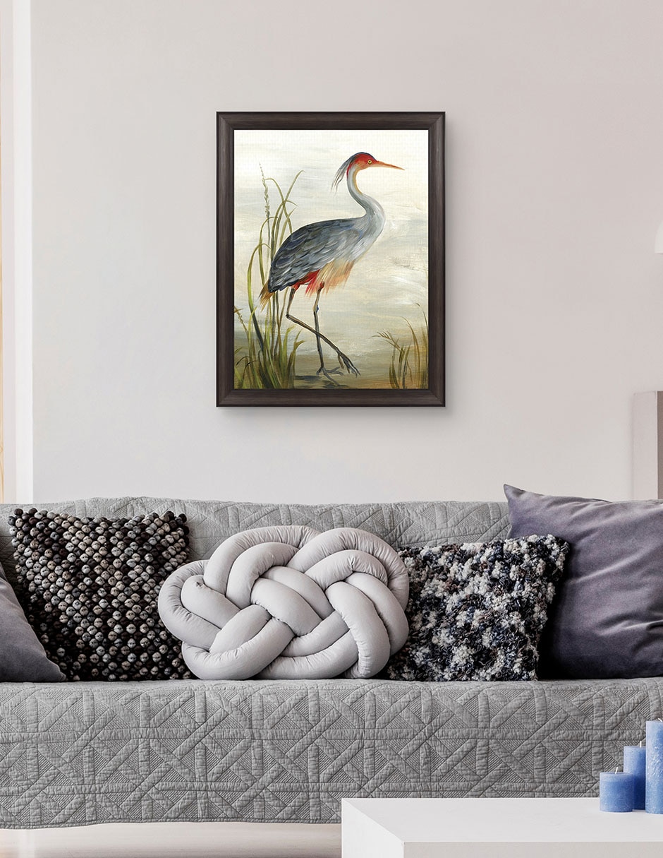 Cuadro decorativo Garza gris de Aimee Wilson técnica mixta 5