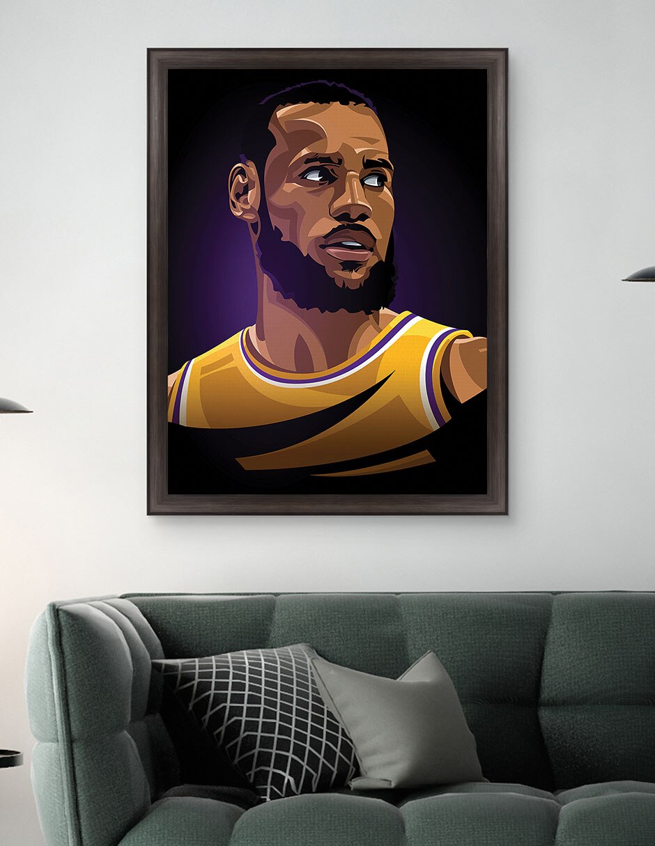 Cuadro decorativo Honor de baloncesto LJ de Nikita Abakumov técnica mixta 4