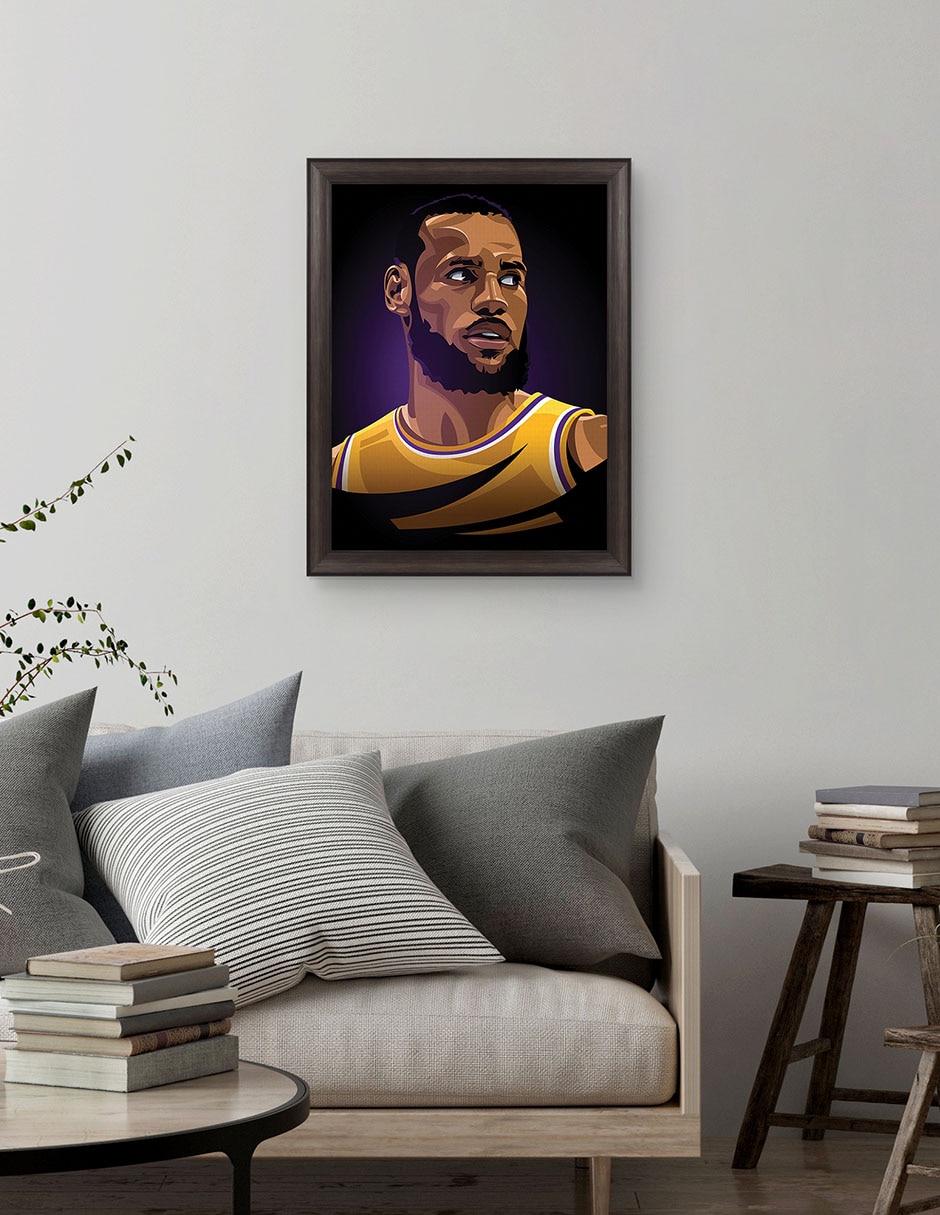 Cuadro decorativo Honor de baloncesto LJ de Nikita Abakumov técnica mixta 3