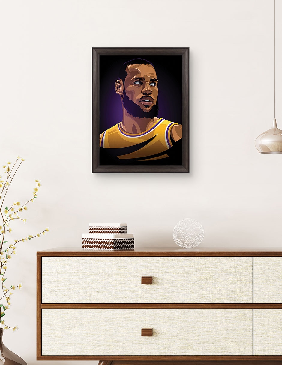 Cuadro decorativo Honor de baloncesto LJ de Nikita Abakumov técnica mixta 4