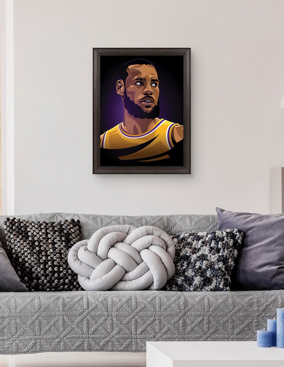 Cuadro decorativo Honor de baloncesto LJ de Nikita Abakumov técnica mixta 5