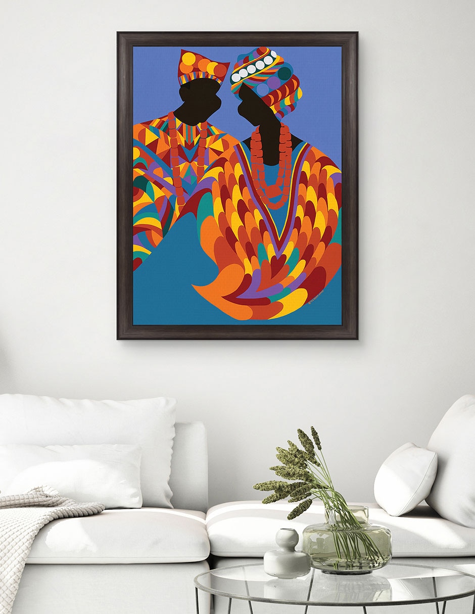 Cuadro decorativo Mawu-Lisa deidad dual de la creación de Synthia Saint James técnica mixta 3
