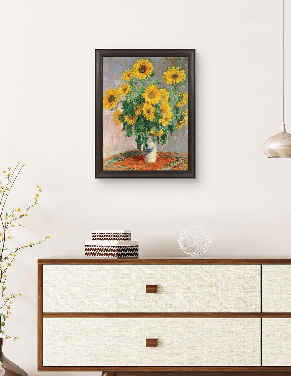Cuadro decorativo Monet – girasoles de Portfolio Arts Group técnica mixta 3