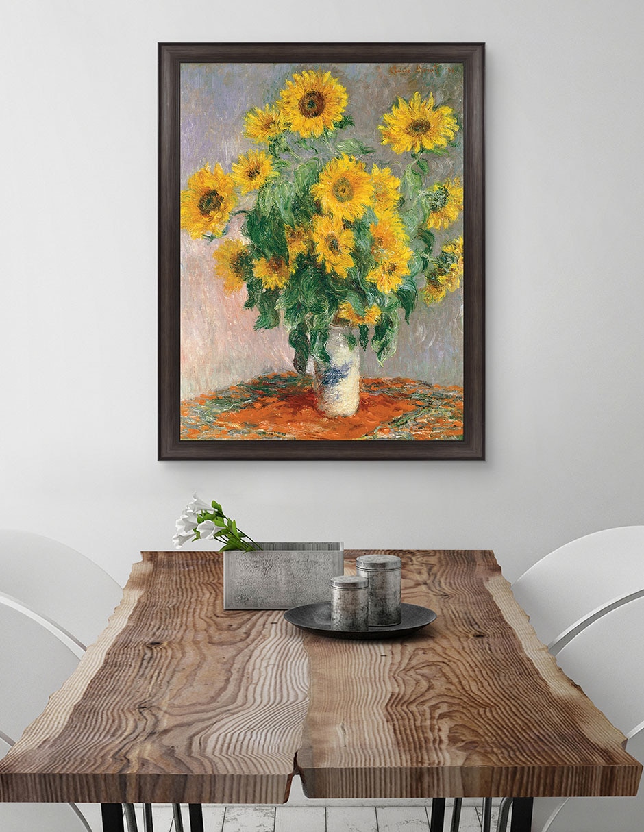 Cuadro decorativo Monet – girasoles de Portfolio Arts Group técnica mixta 4