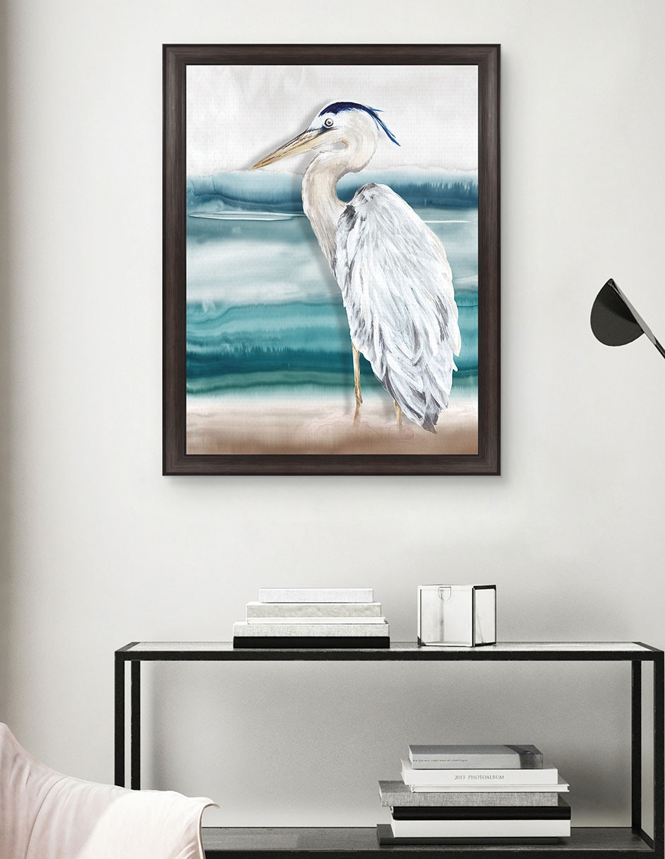 Cuadro decorativo Playa garza II de Eva Watts técnica mixta 5
