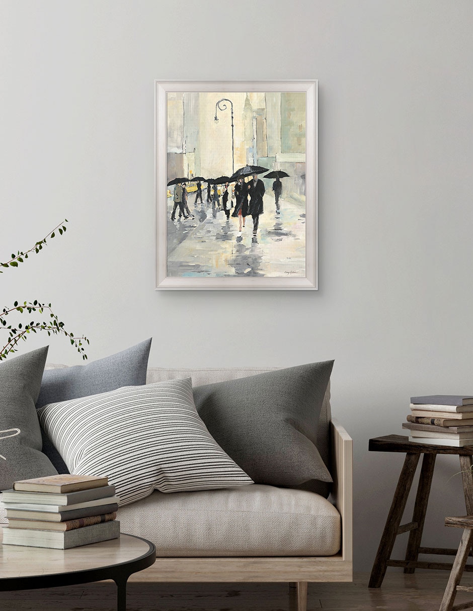 Cuadro decorativo Ciudad bajo la lluvia de Avery Tillmon técnica mixta 2