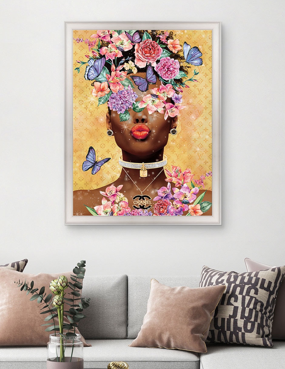 Cuadro decorativo Beso de dama mariposa de Willow Brook Fine Art técnica mixta 2