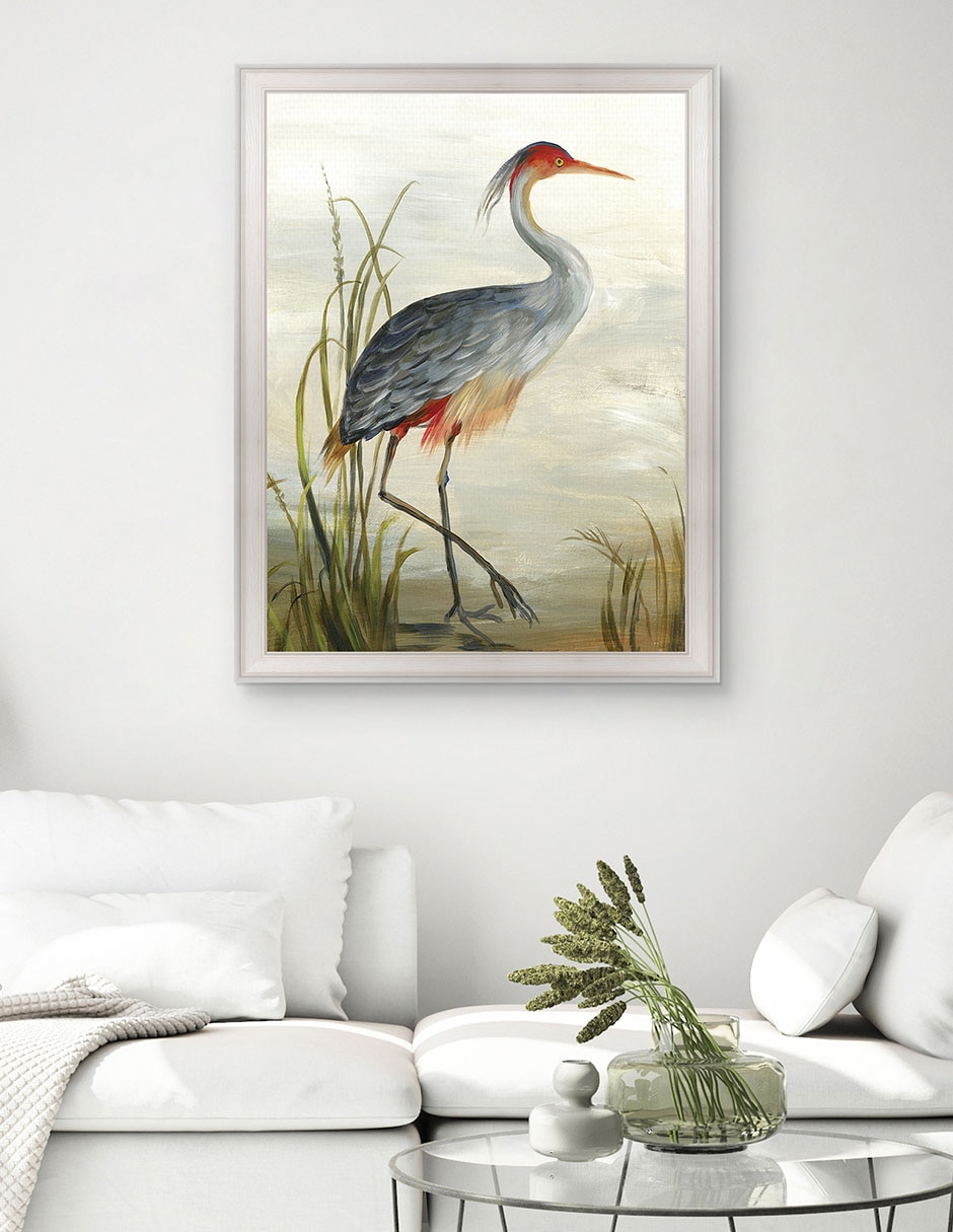 Cuadro decorativo Garza gris de Aimee Wilson técnica mixta 2