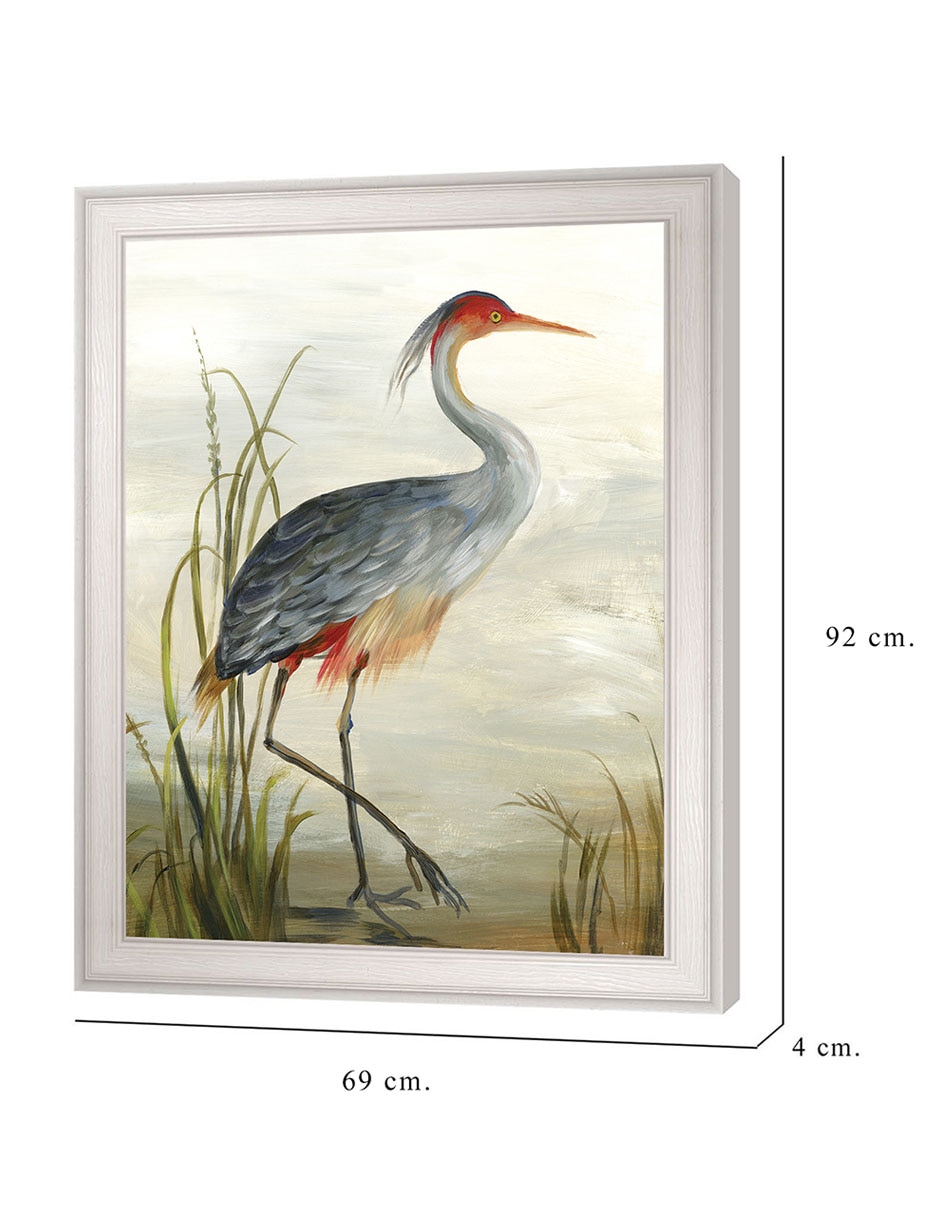 Cuadro decorativo Garza gris de Aimee Wilson técnica mixta 8