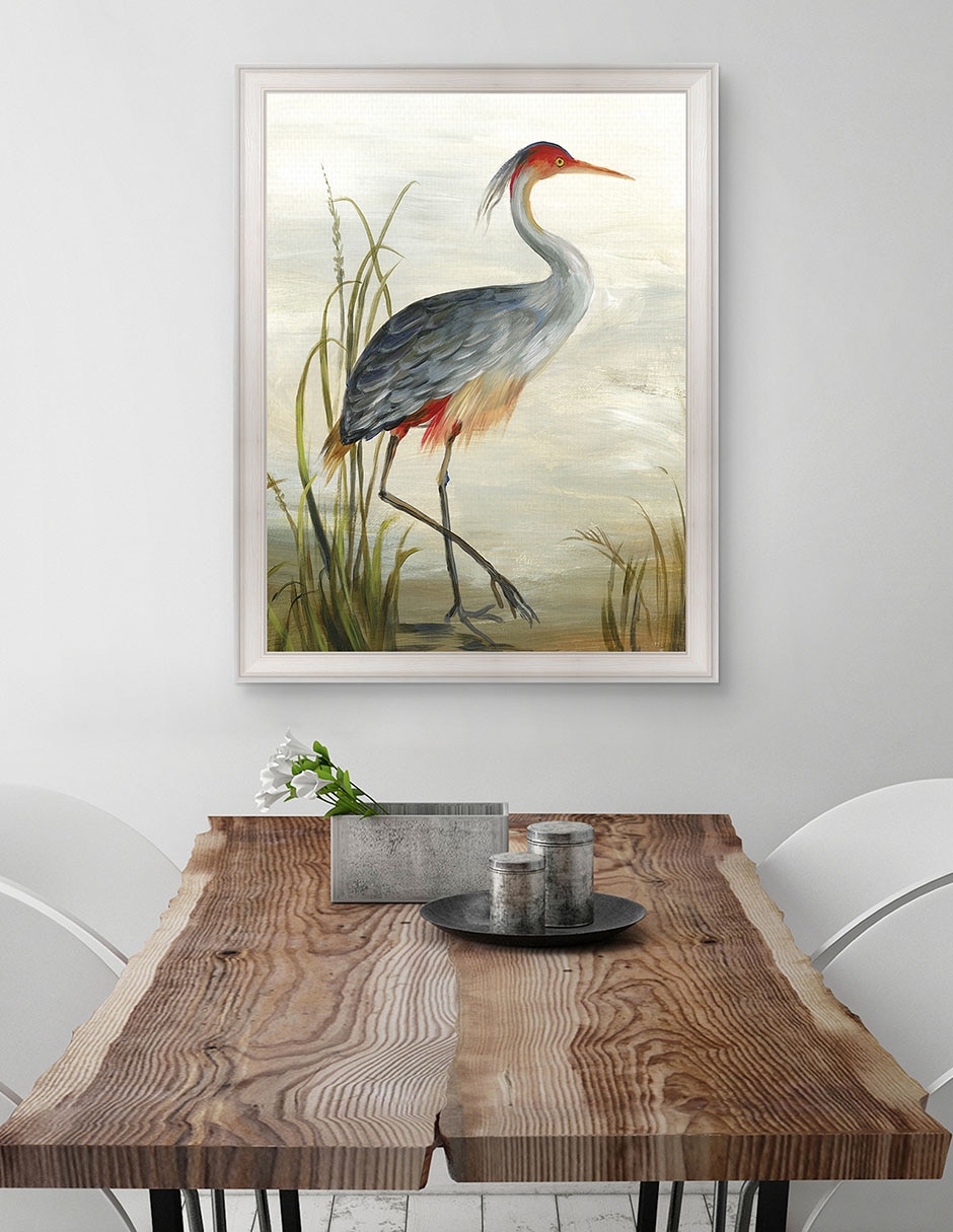 Cuadro decorativo Garza gris de Aimee Wilson técnica mixta 3