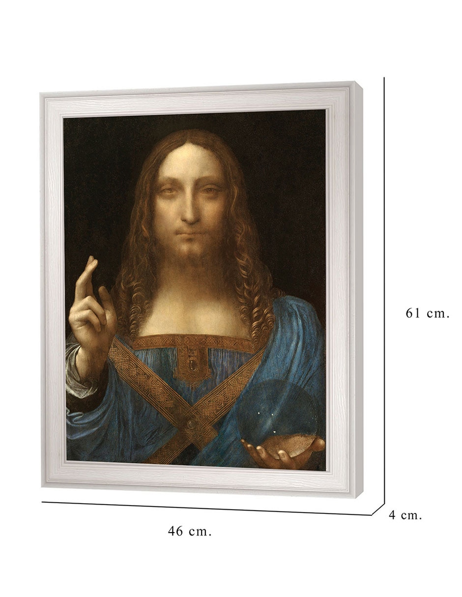 Cuadro decorativo Salvador del mundo de Leonardo Da Vinci técnica mixta 2